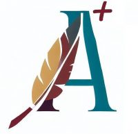 Logo with a Quill and the grade A+